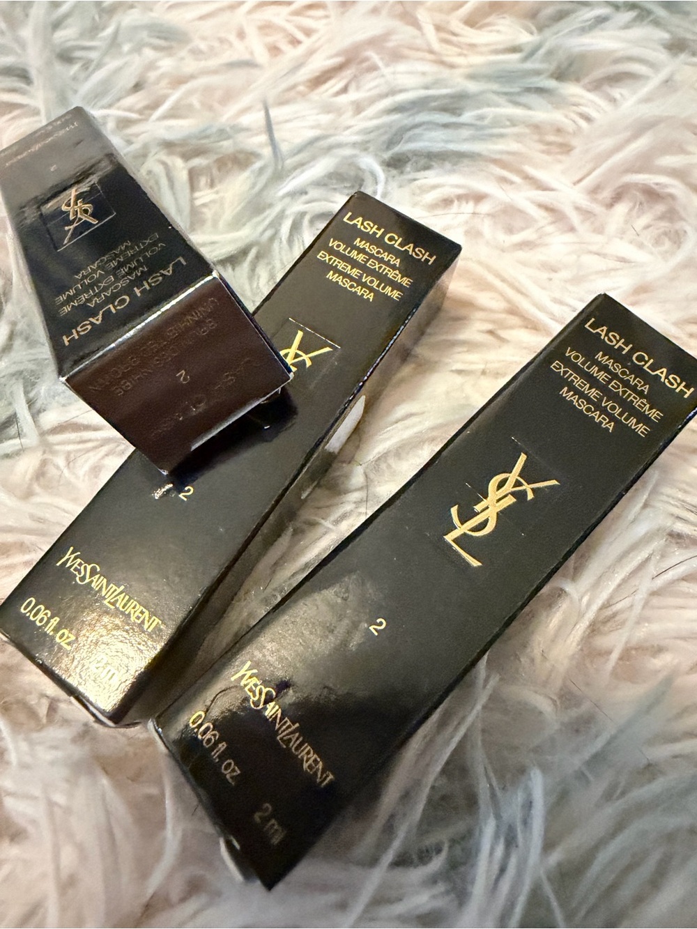 Yves Saint Laurent Lash Clash Mascara Packaging minis 3 color brown